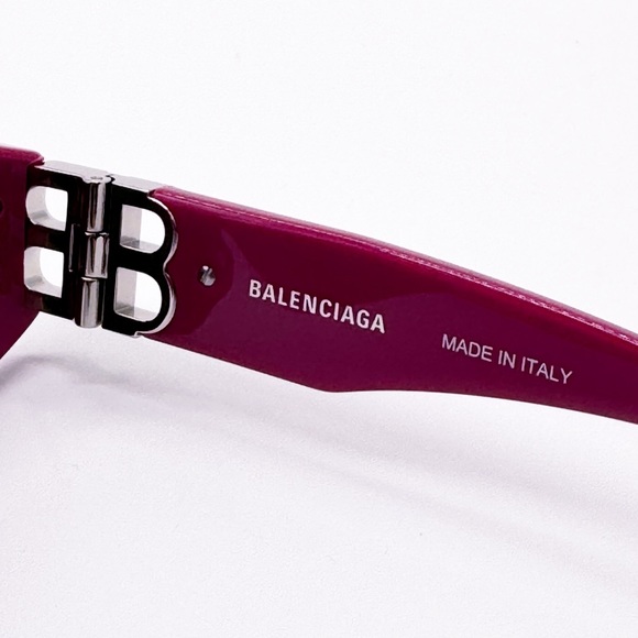 NEW BALENCIAGA BB0095S 017 PINK CAT EYE UNISEX SUNGLASSES - Picture 12 of 13